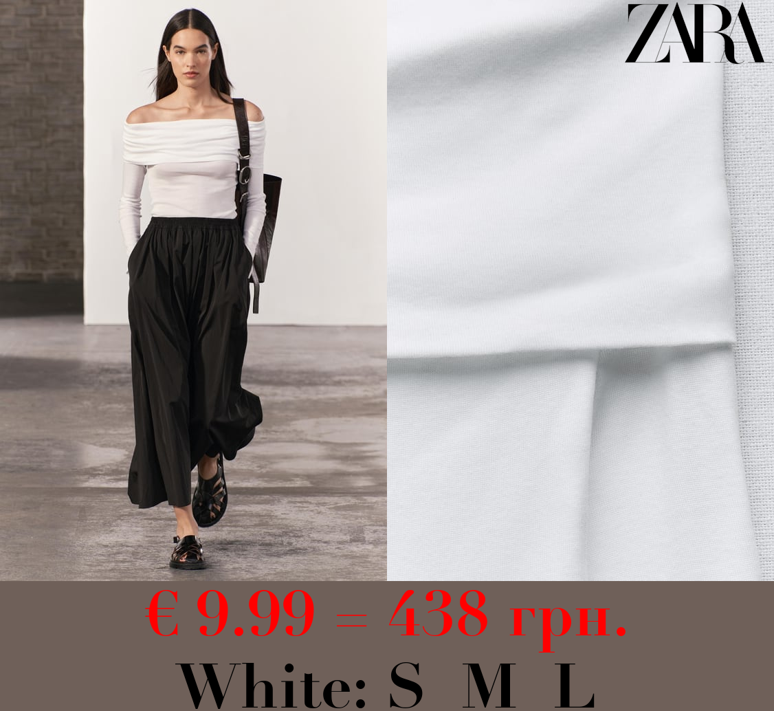 OFF-THE-SHOULDER COTTON TOP