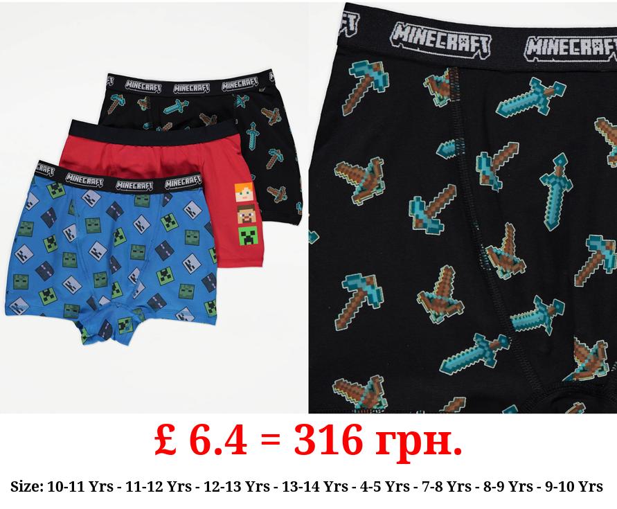 Minecraft Printed Trunks 3 Pack