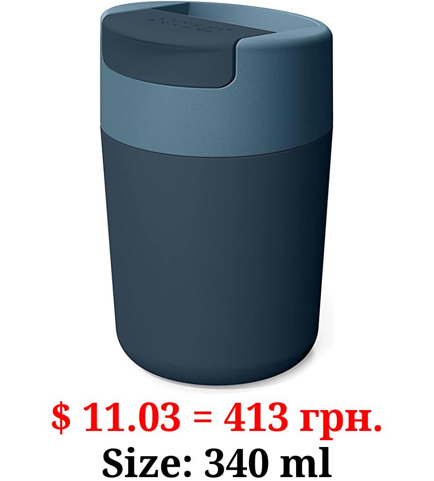 Joseph Joseph Sipp™ Travel Coffee Mug with Flip-top Cap - 340 ml (12 fl. oz) - Blue