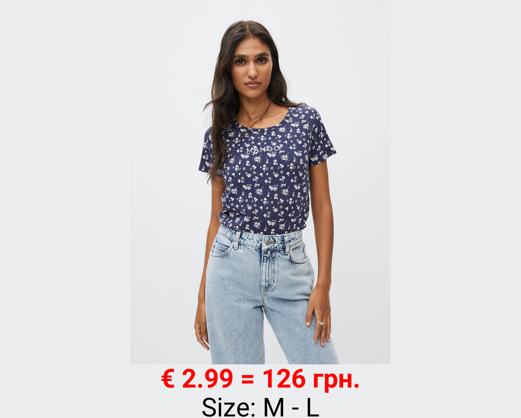 Camiseta estampada logo bordado