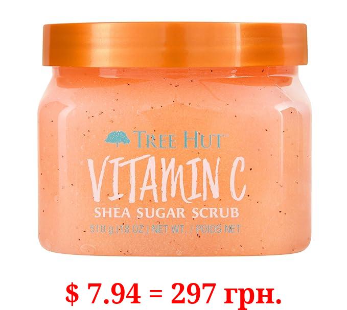 Tree Hut Vitamin C Shea Sugar Scrub, 18 oz, Ultra Hydrating and Exfoliating Scrub for Nourishing Essential Body Care