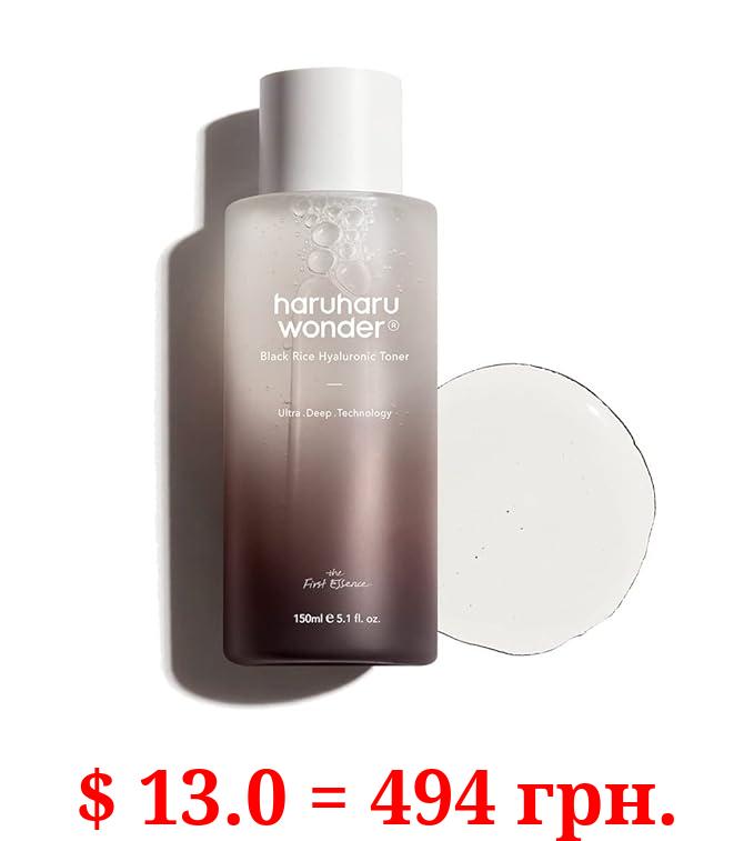 Haruharu Wonder Black Rice Hyaluronic Toner 5.1 fl.oz / 150ml | Face Moisturizer, Facial Toner for All Skin Types | Vegan, Cruelty Free, EWG-Green