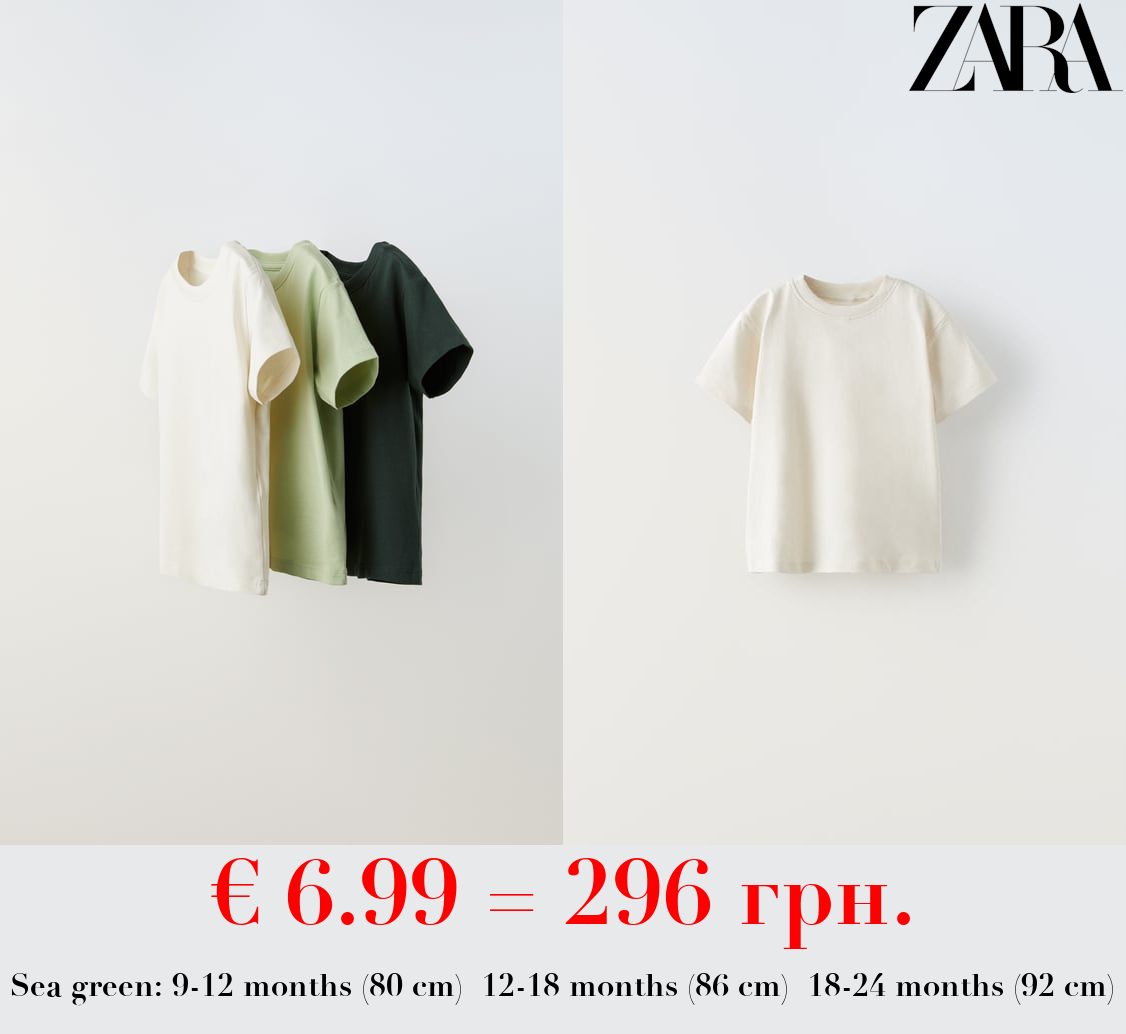 3-PACK OF PLAIN T-SHIRTS