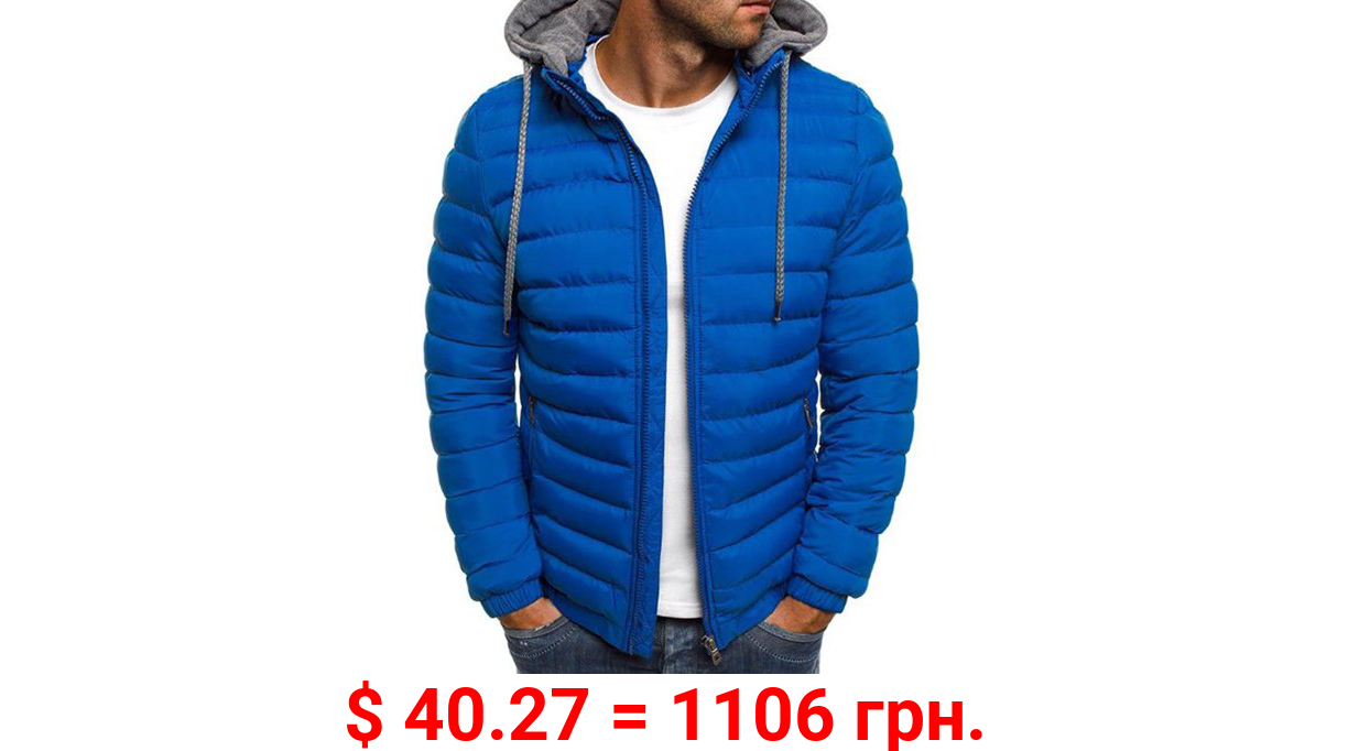 Men's Puffer Bubble Down Outwear Hooded Jacket Winter Warm Quilted Padded Coat