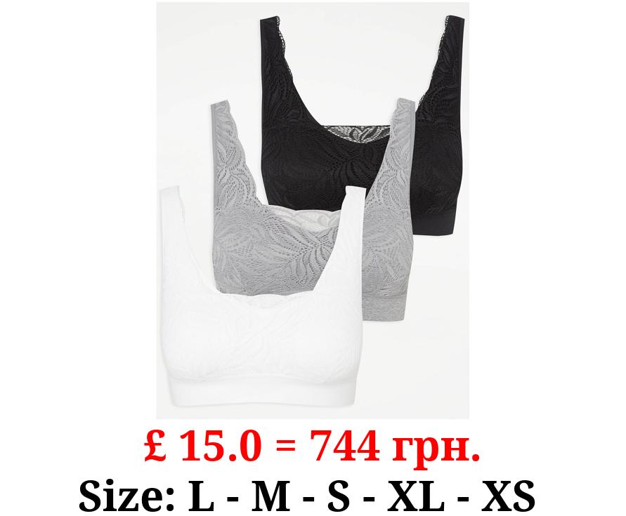 Lace Comfort Bras 3 Pack