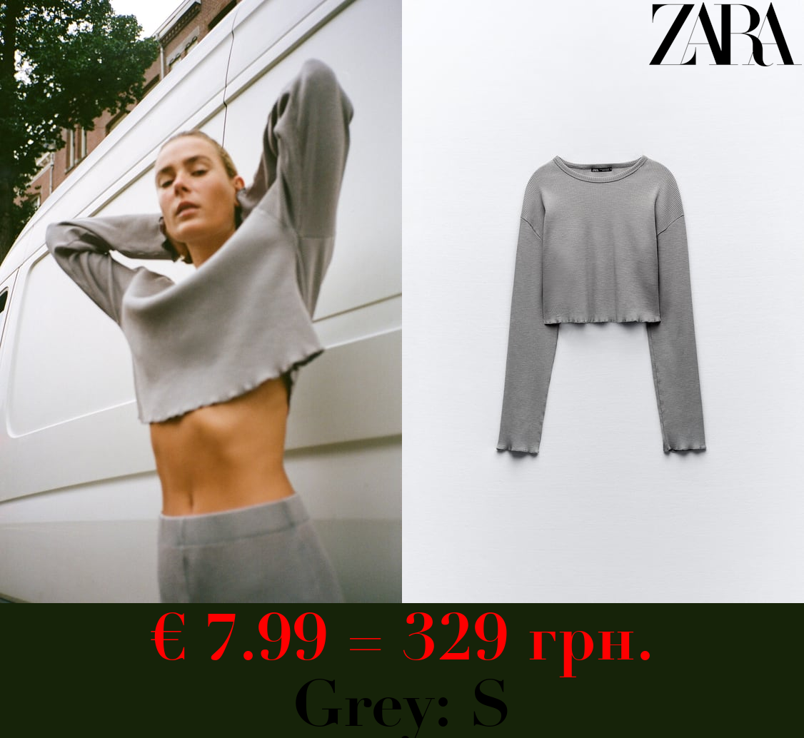 FADED RIBBED T-SHIRT