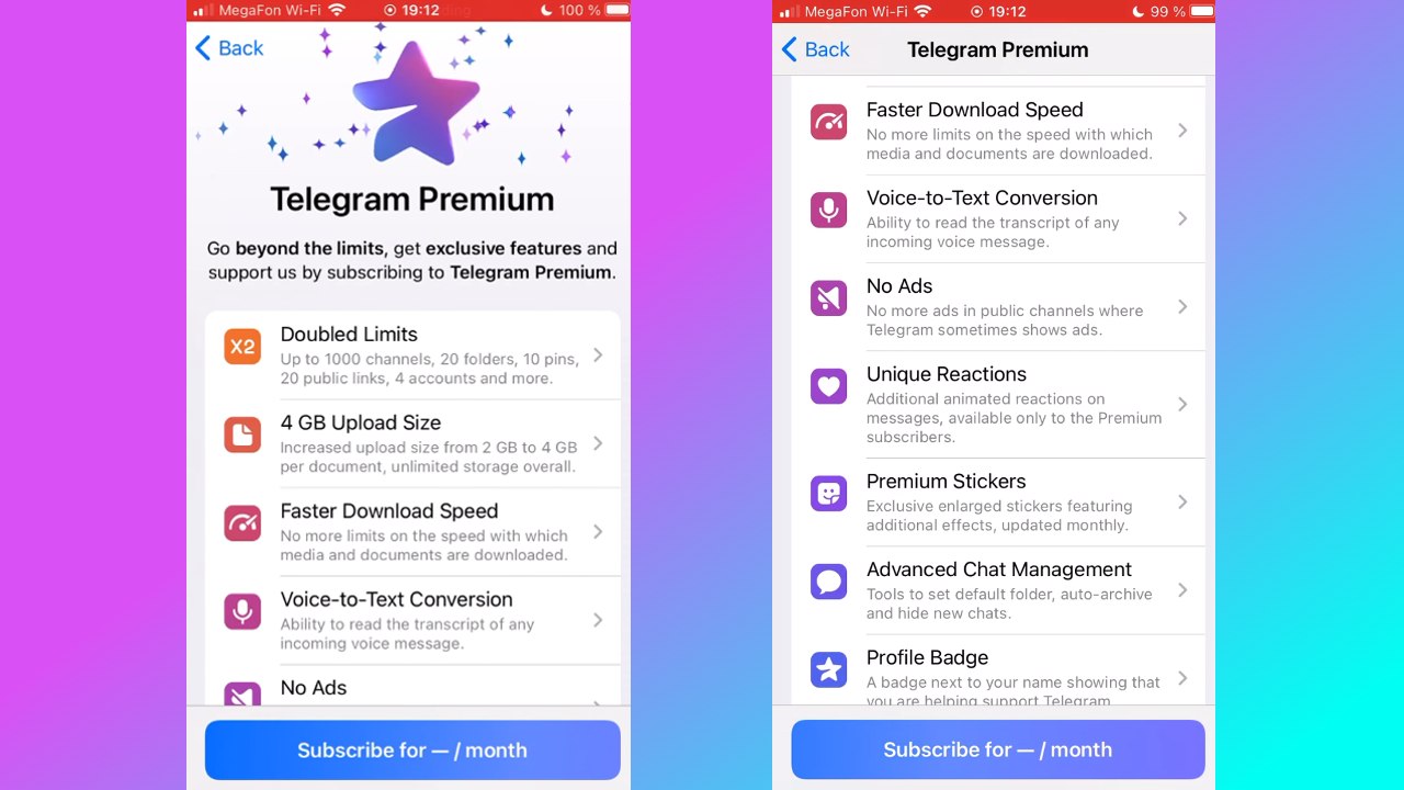 Telegram Premium - новые возможности
