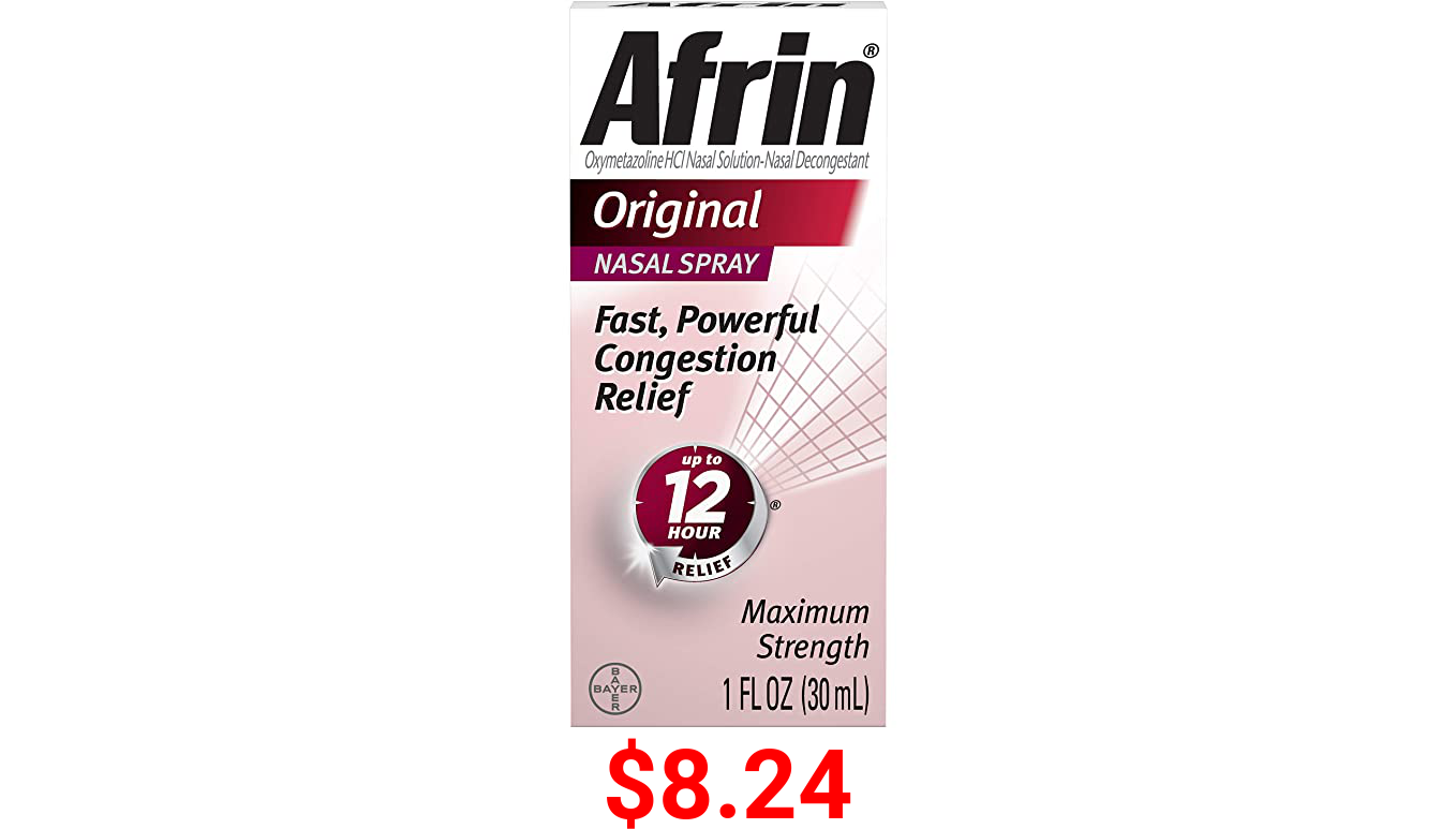 Afrin Original Maximum Strength 12 Hour Nasal Congestion Relief Spray - 30 mL