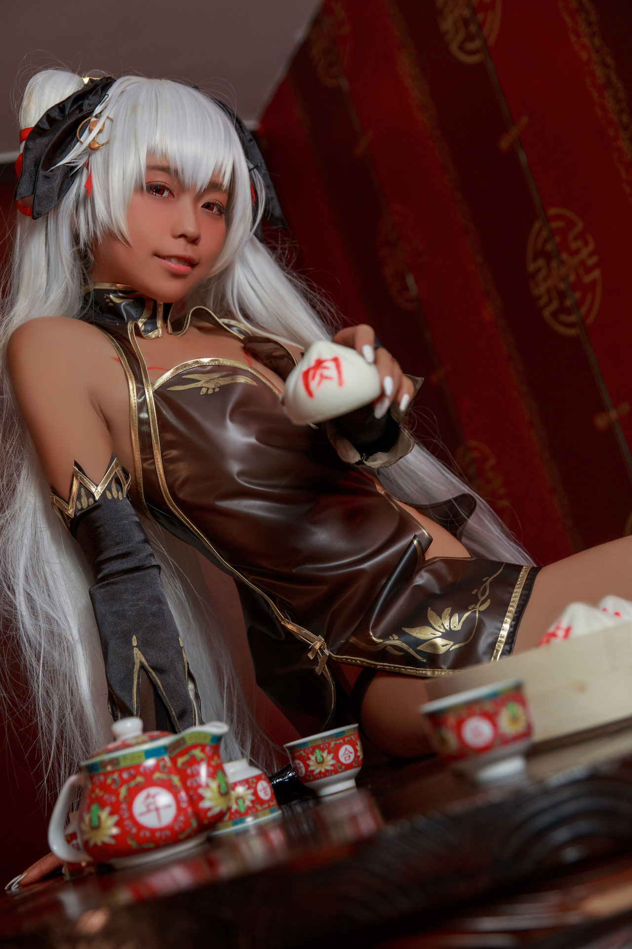 [G44不會受傷] 褐色旗袍娘 Brown Cheongsam Girl 9