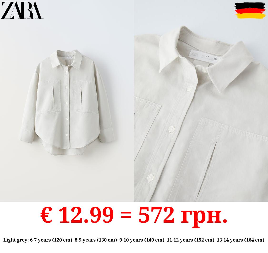 POPLIN SHIRT WITH POCKETS