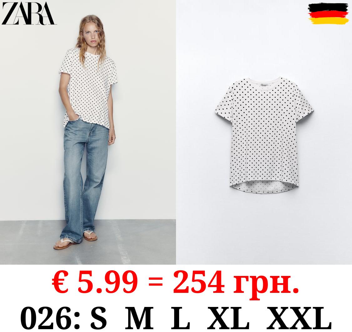 BASIC T-SHIRT WITH ASYMMETRIC HEM
