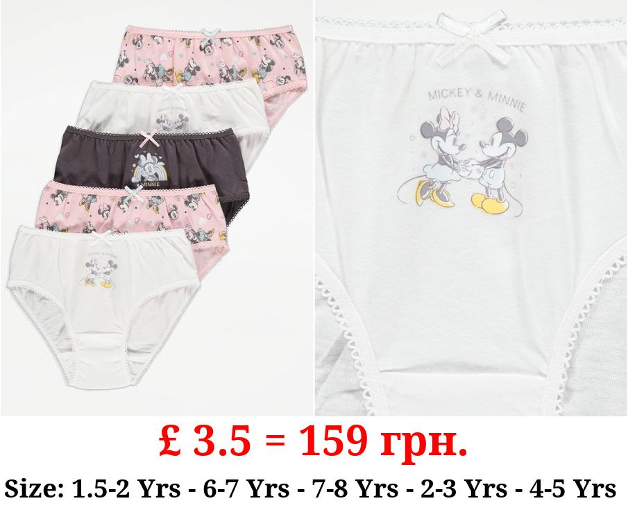 Disney Minnie Mouse Pink Knickers 5 Pack
