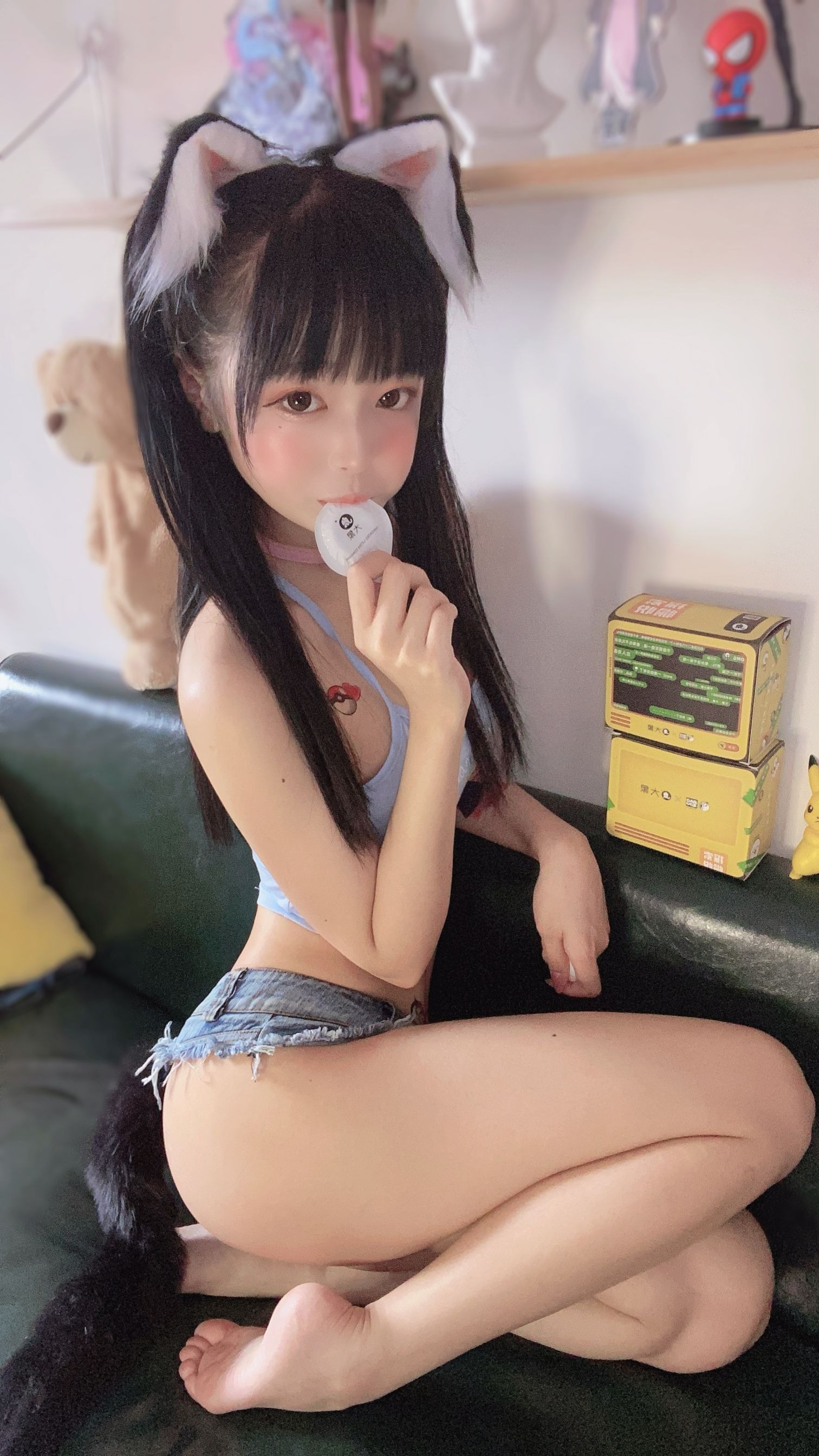 佳佳好难啊 - 蓝色吊带体操服 [40P-64MB] 30