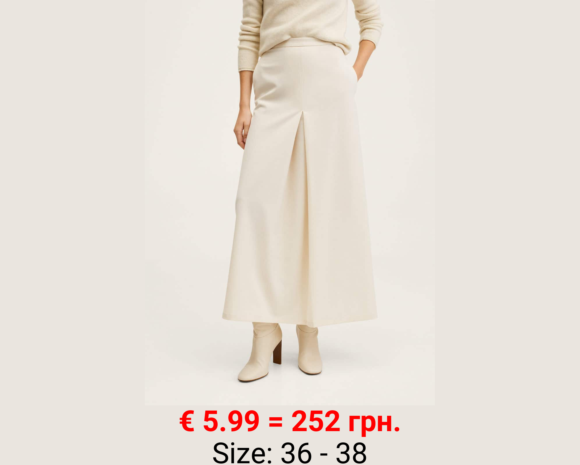 Falda larga acampanada