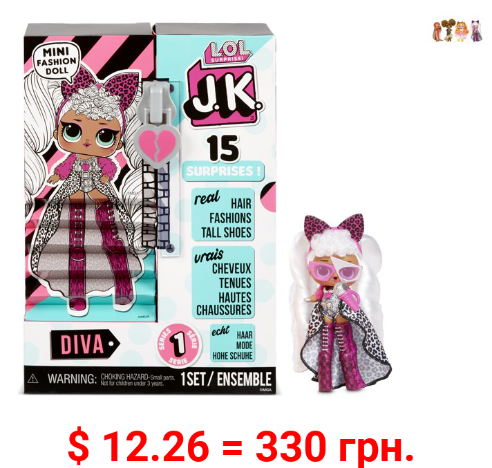 L.O.L. Surprise! JK Diva Mini Fashion Doll with 15 Surprises