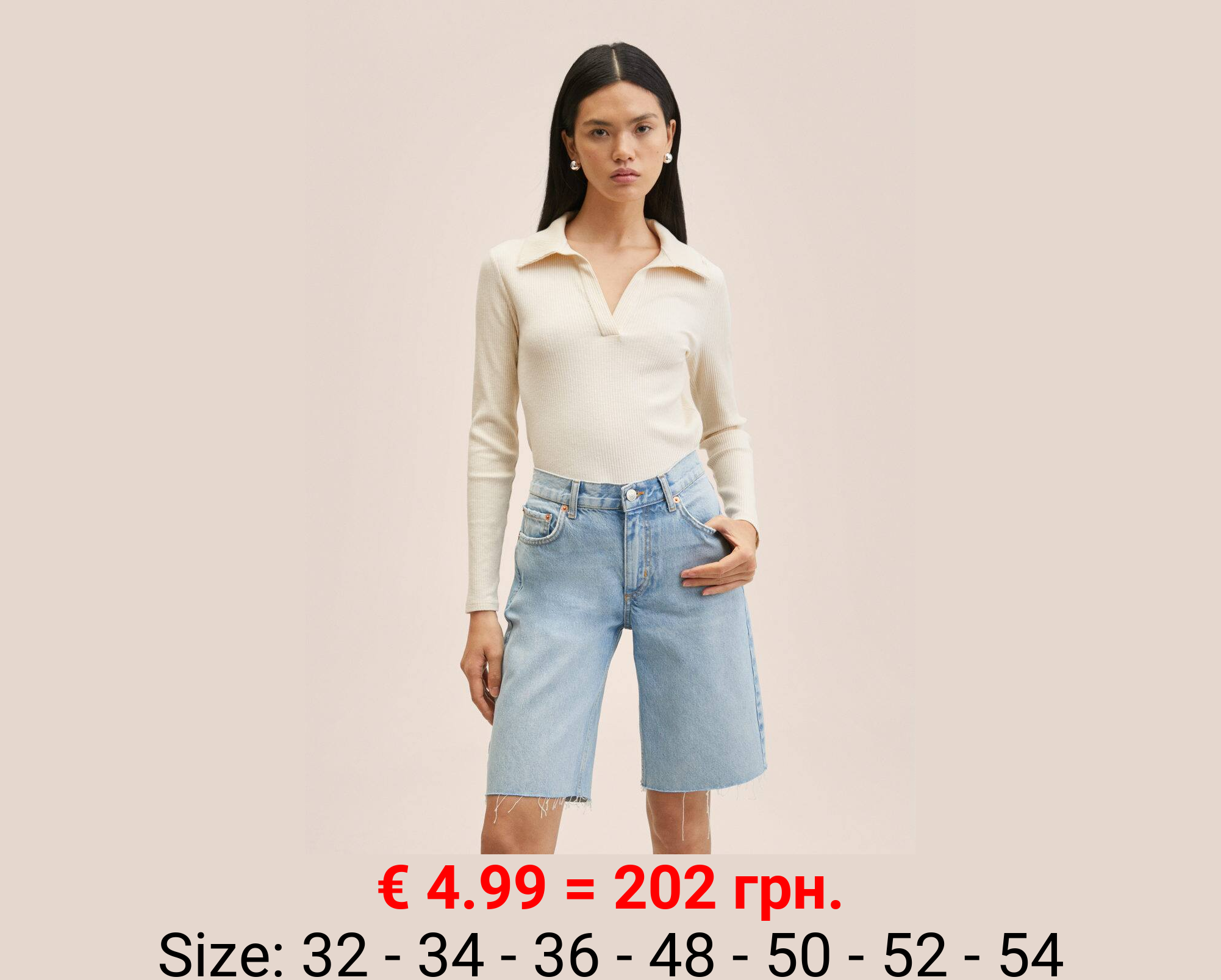 Bermudas vaqueras bajo deshilachado