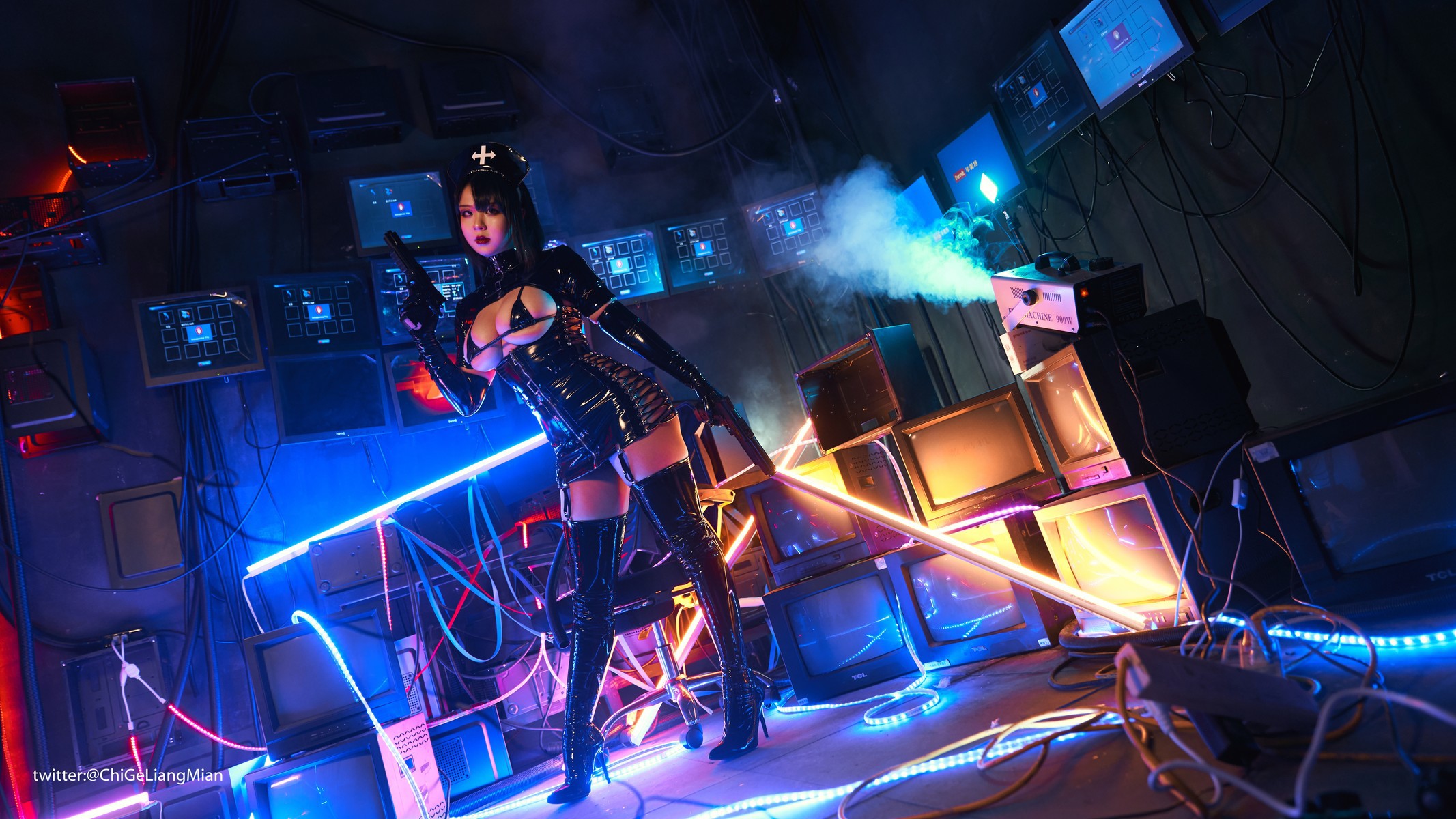 Cosplay 皮皮奶可可爱了啦 黑暗护士 2
