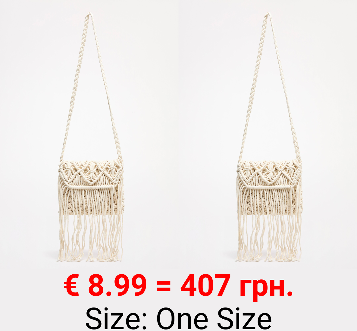Crossbody bag with fringing