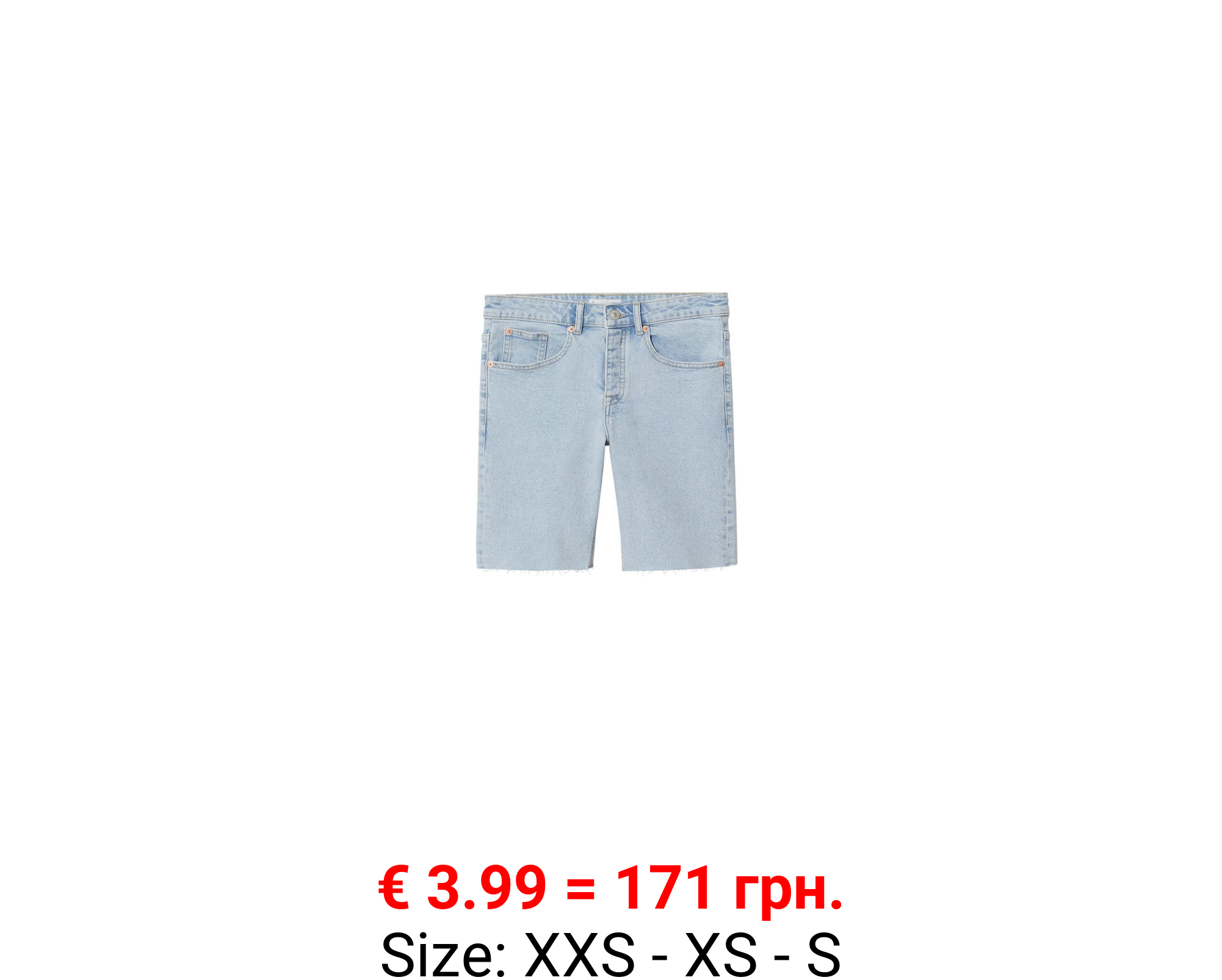 Bermudas denim bajo deshilachado