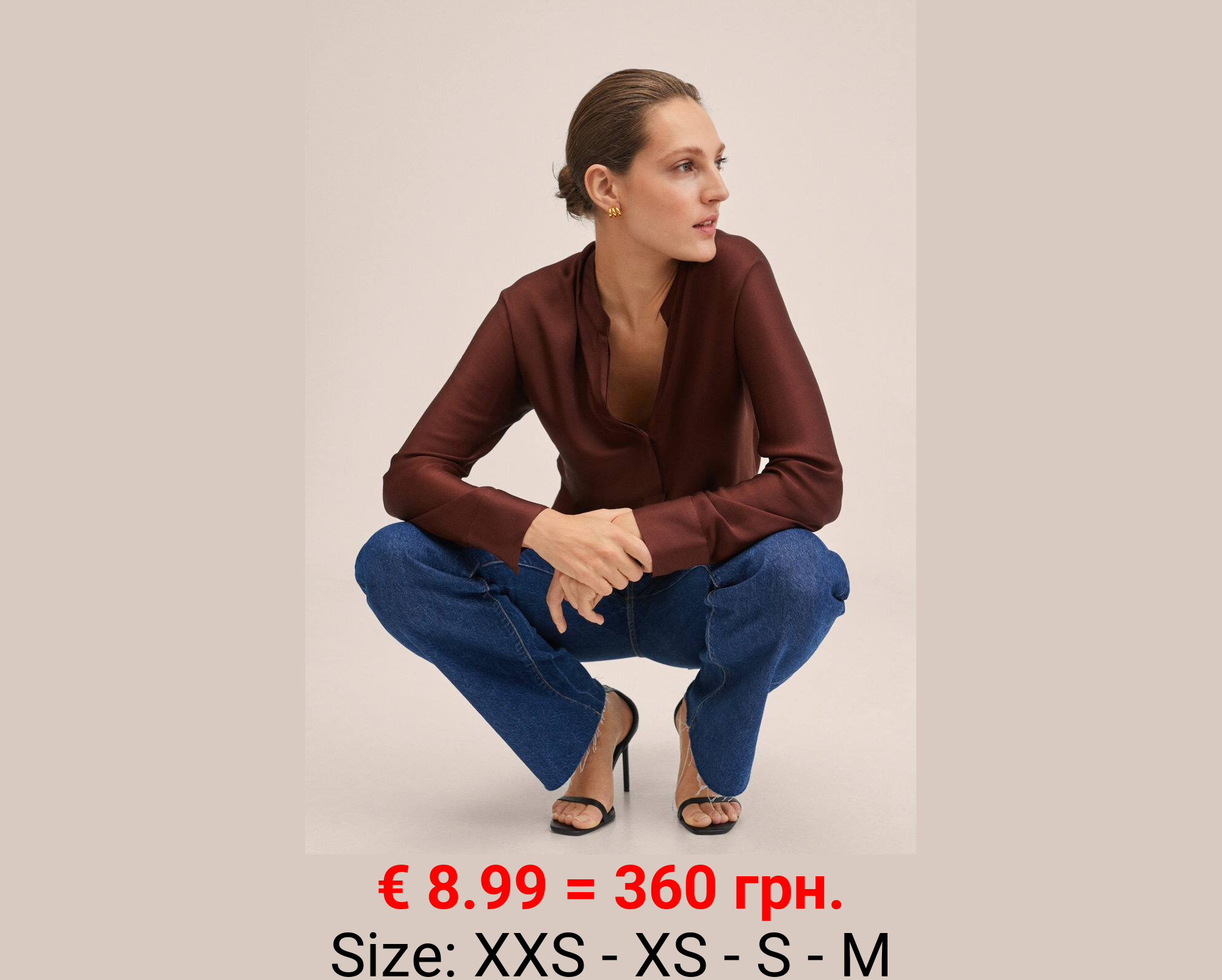 Blusa satinada oversize