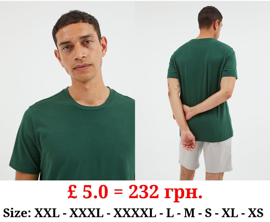 Bottle Green Crew Neck T-Shirt