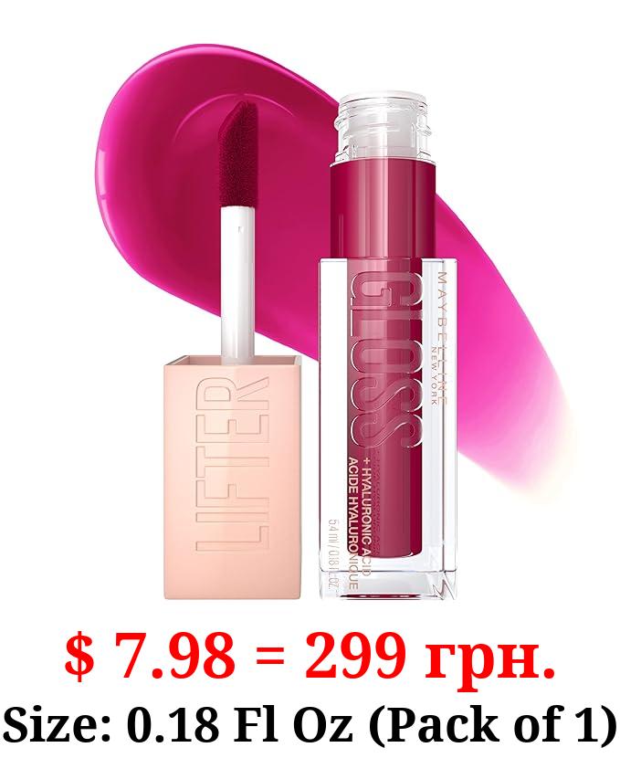 Maybelline New York Lifter Gloss Hydrating Lip Gloss with Hyaluronic Acid, Taffy, Sheer Berry, 1 Count