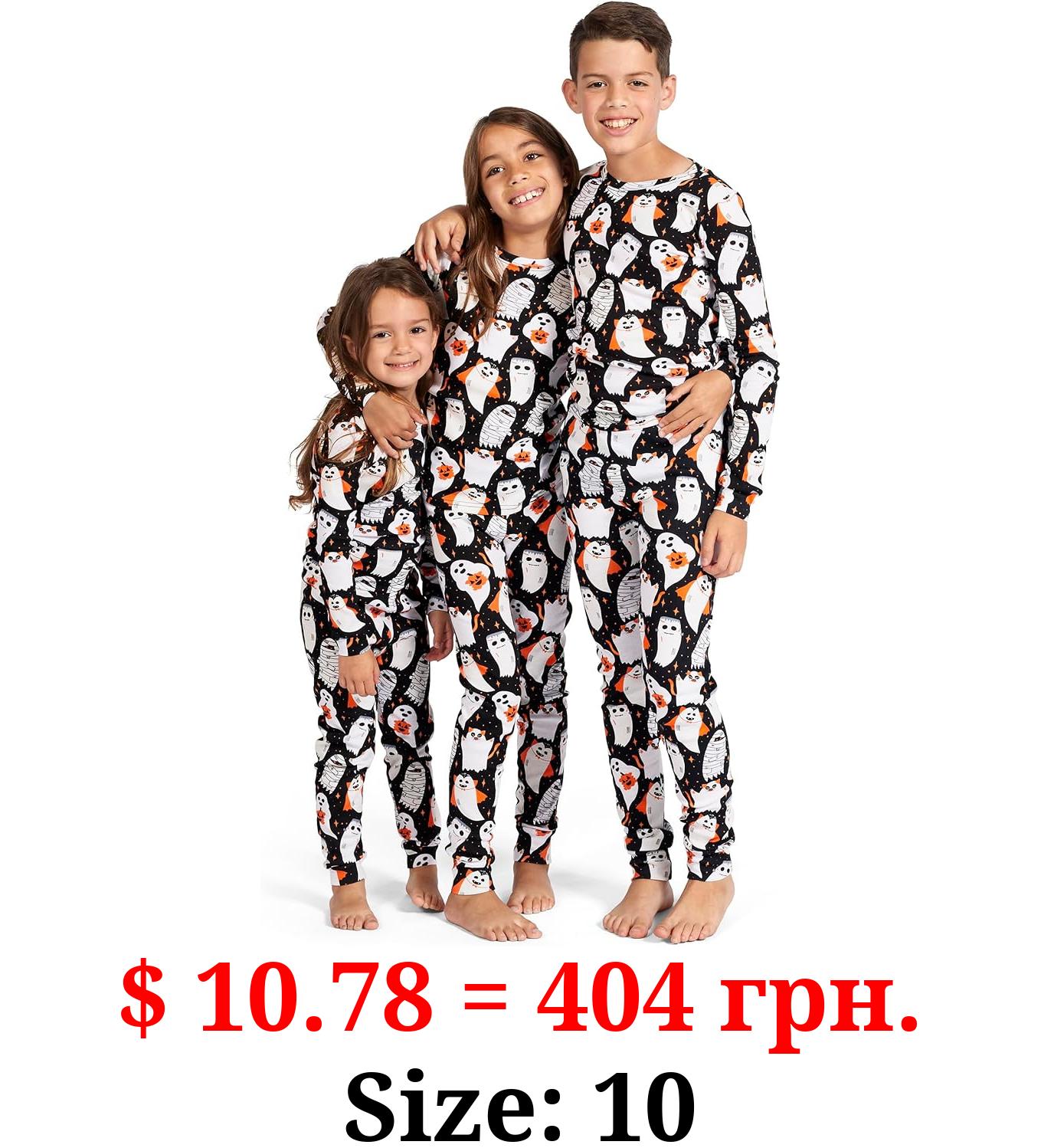 The Children's Place Baby/Toddler 2 Piece and Kids, Sibling Matching, Halloween Pajama Sets, Cotton