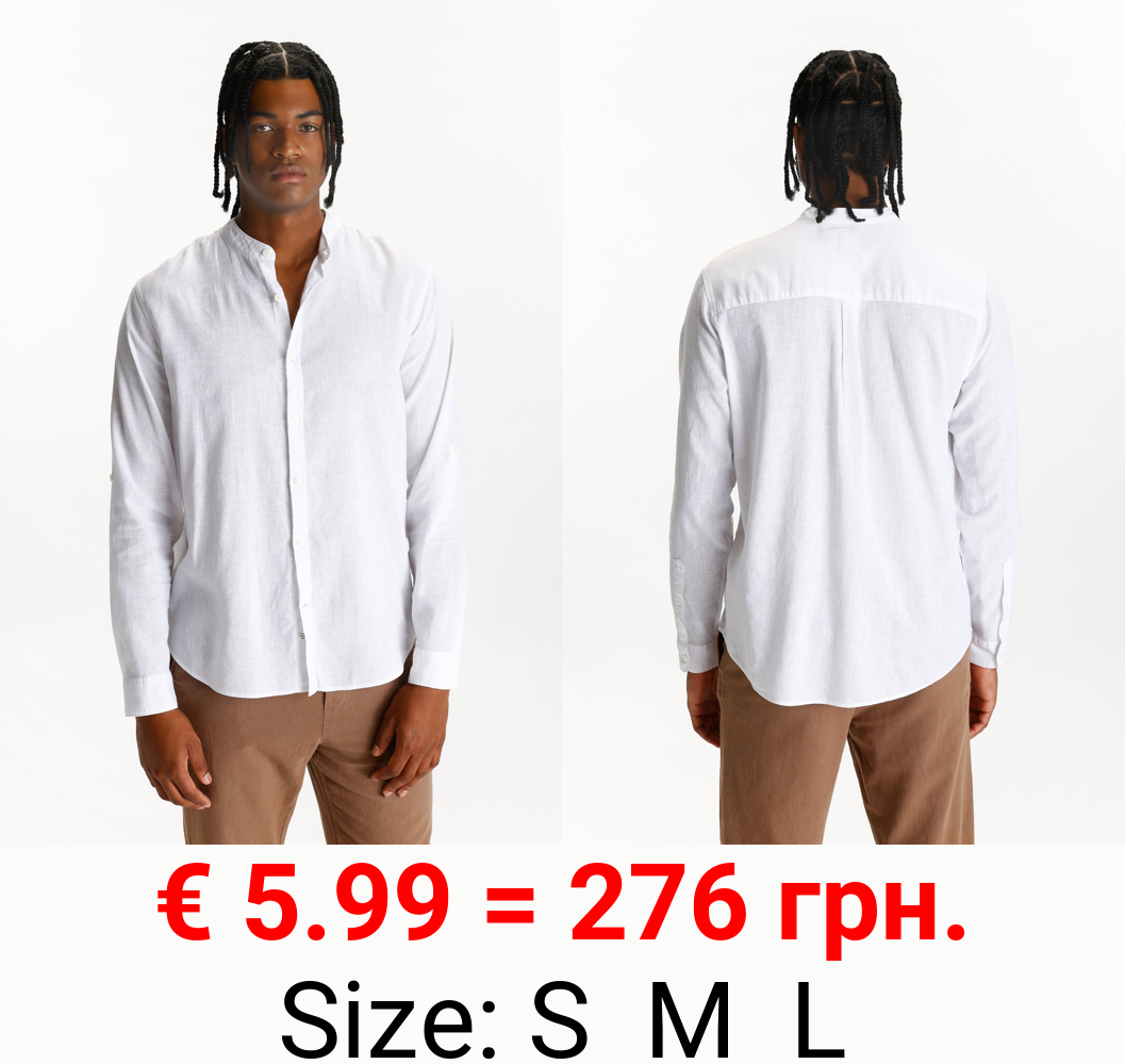 Linen-cotton blend shirt
