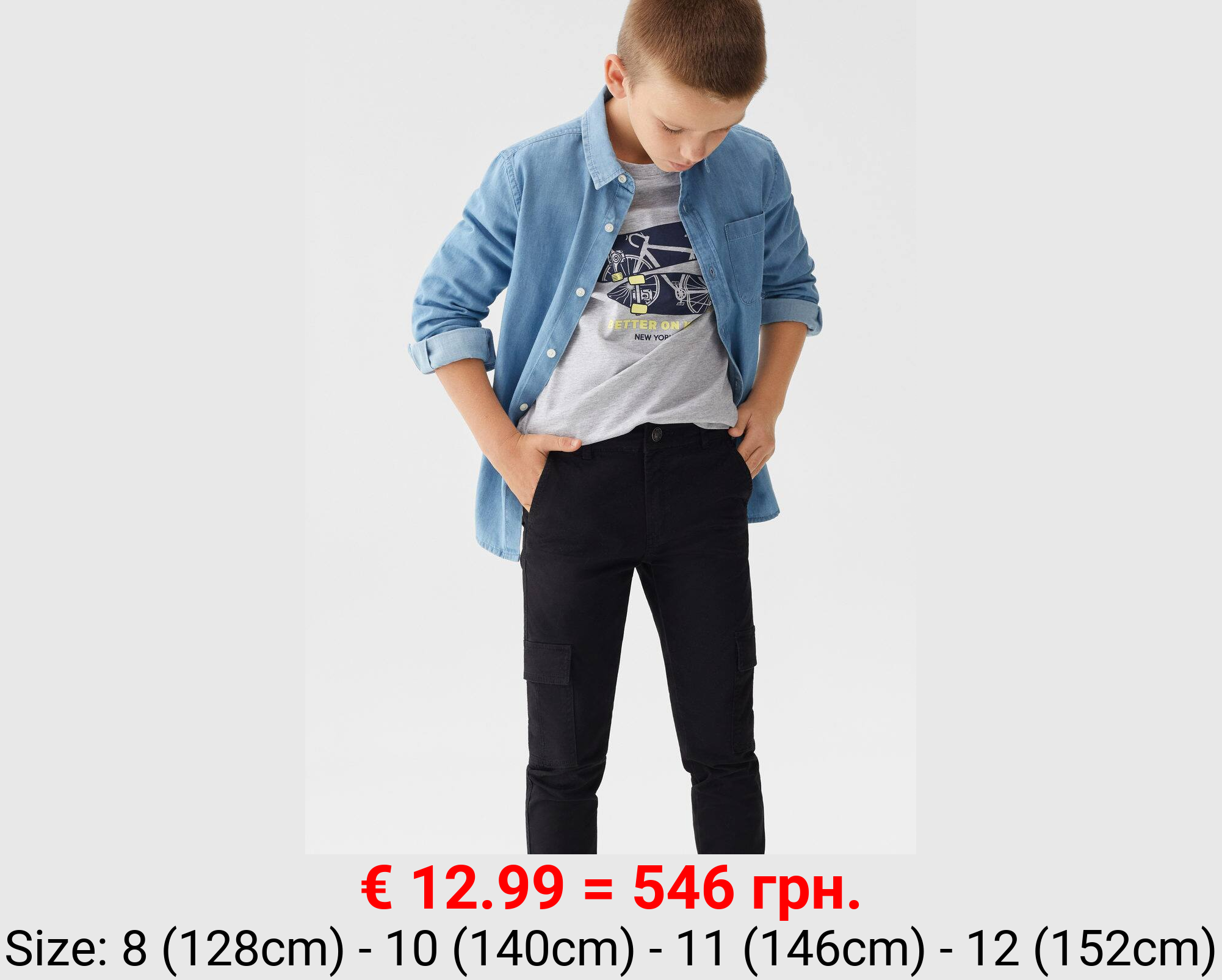 Pantalón cargo algodón