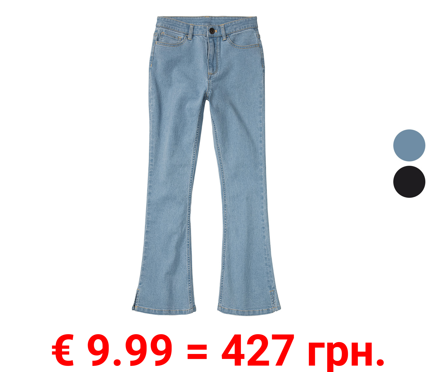 pepperts!® Kinder Mädchen Jeans, Flare Fit, mit normaler Leibhöhe