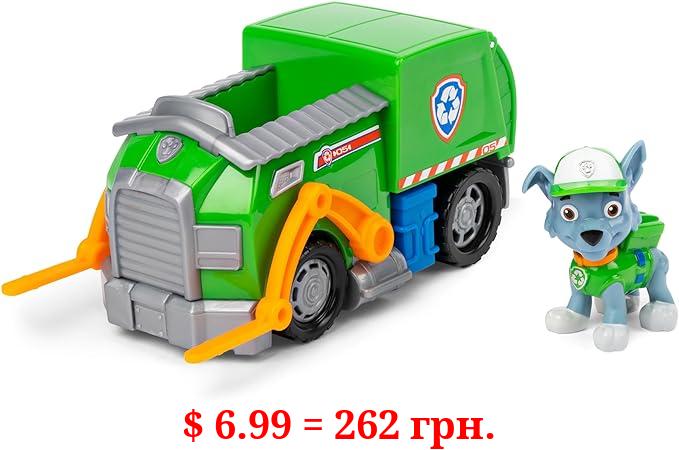 Paw Patrol, Rocky’s Recycle Truck Vehicle with Collectible Figure, Preschool Toys for Boys & Girls Ages 3 and Up