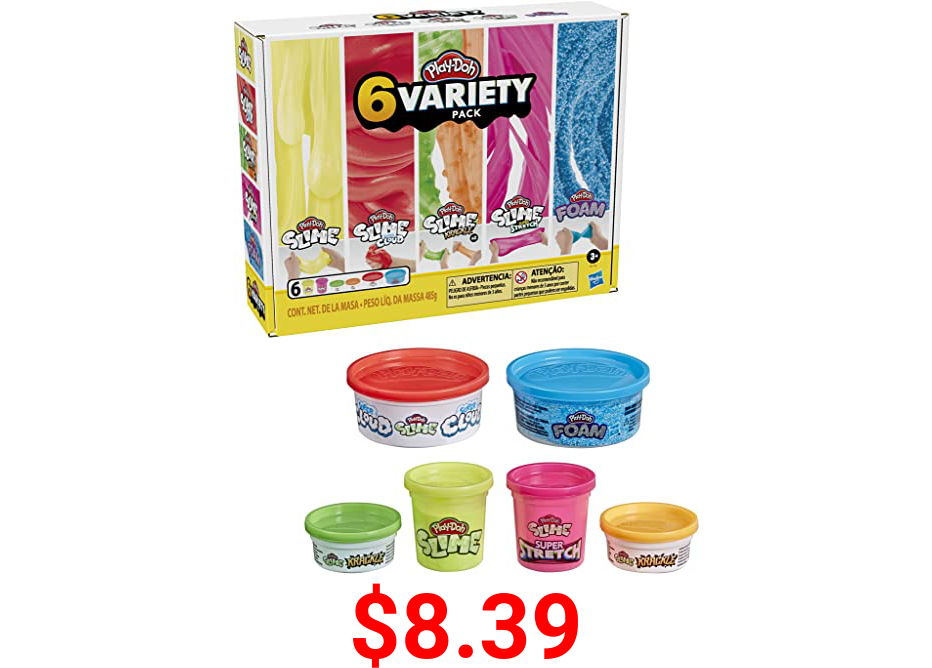 Play-Doh Compound Corner Variety 6 Pack - Slime, Cloud, Krackle, Stretch, Foam