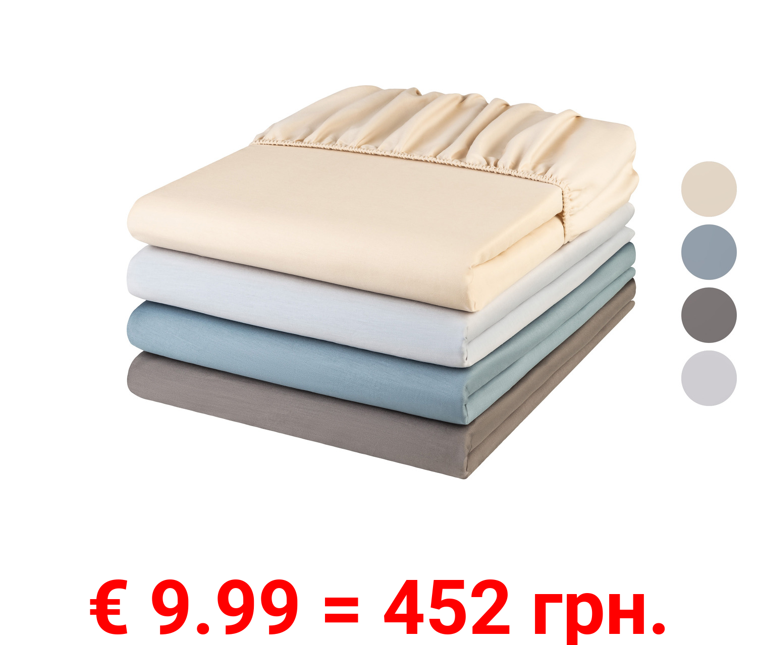 LIVARNO home Satin-Spannbettlaken, 90-100 x 200 cm