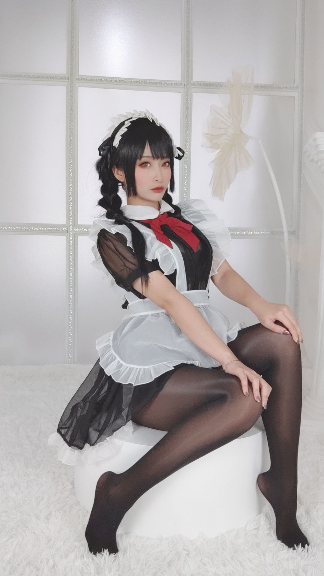 [福利COS]_动漫博主洛璃LoLiSAMA_-_黑丝女仆-写真图集共86P 7