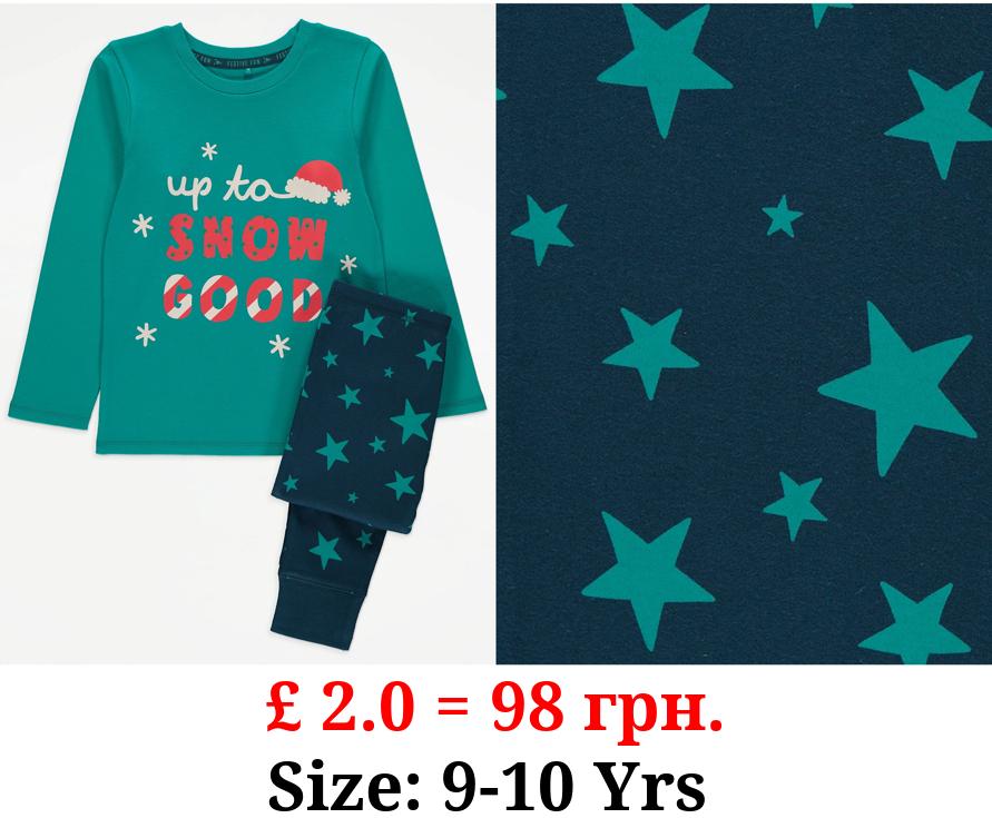 Up To Snow Good Matching Kids Family Christmas Pyjamas