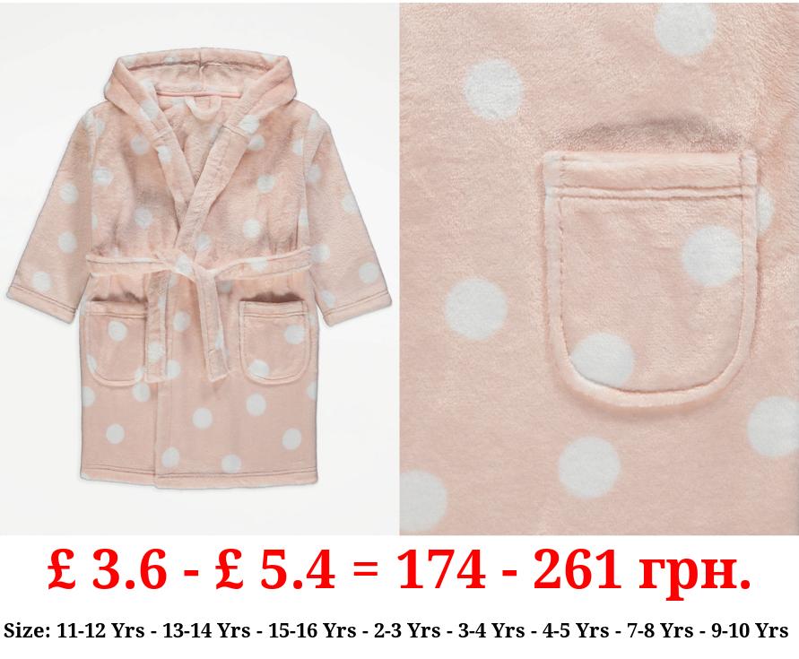 Light Pink Spot Dressing Gown