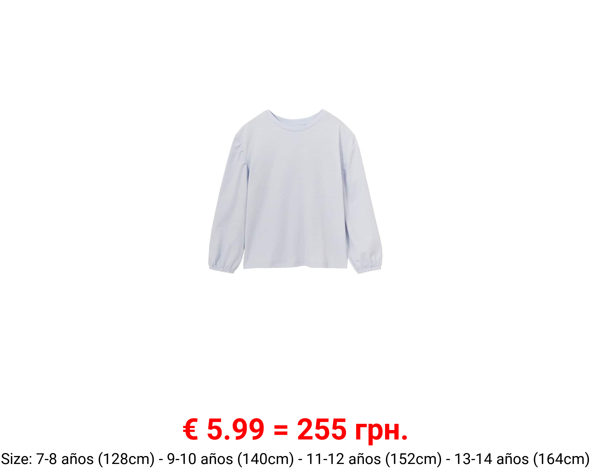 Camiseta algodón manga larga