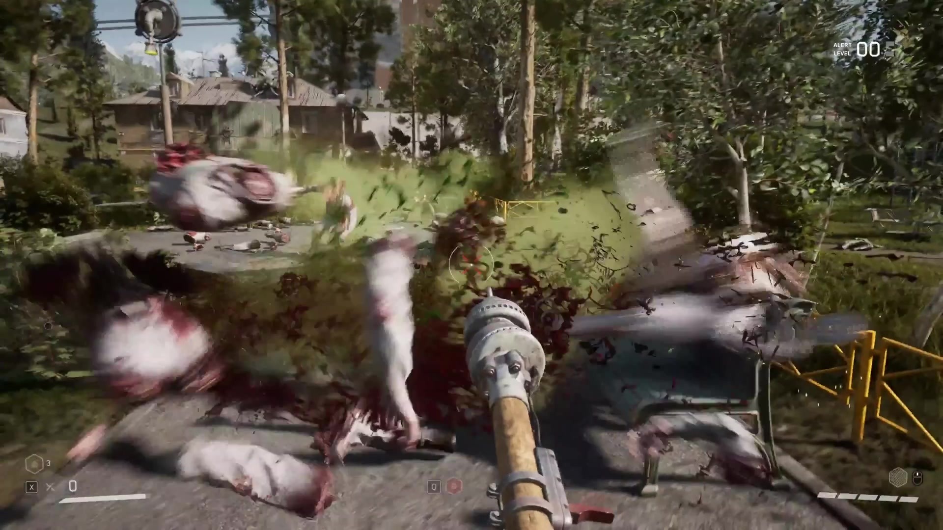 This screenshot from Atomic Heart displays a sizeable, open-world environment.