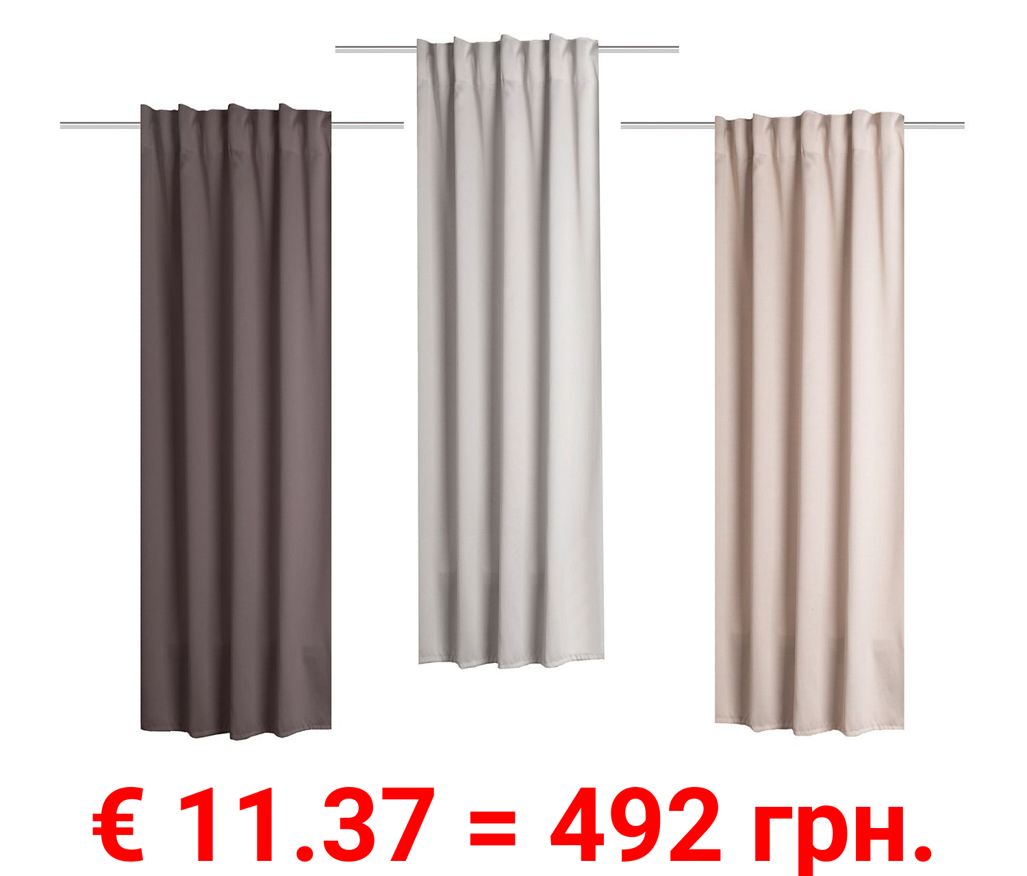 Home Wohnideen Fertigschal, Verdunkelungsstoff, Multifunktionsband, verschiedene Größen