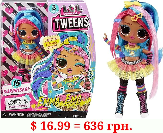 L.O.L. Surprise! Tweens Series 3 Emma Emo Fashion Doll with 15 Surprises Including Accessories for Play & Style, Holiday Toy Playset, Great Gift for Kids Girls Boys Ages 4 5 6+ Years Old