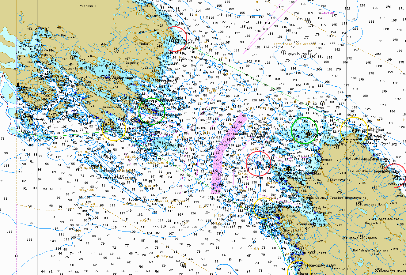 Морская навигационная карта 32121