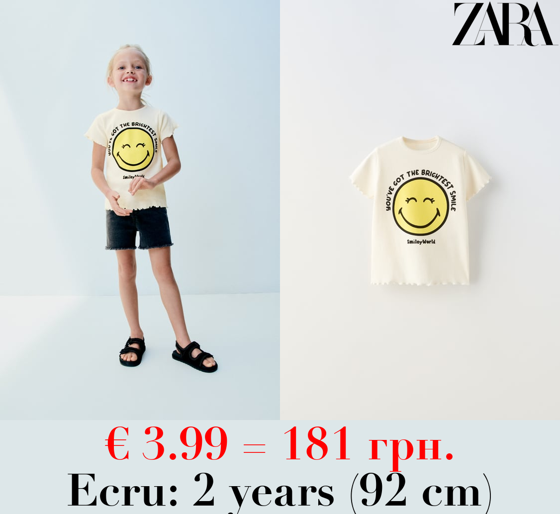 SMILEYWORLD ® HAPPY COLLECTION RIBBED T-SHIRT