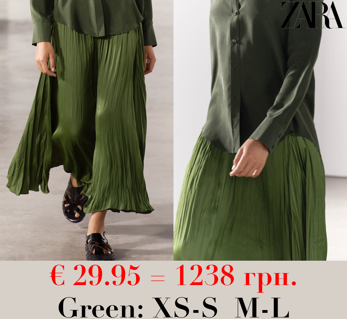 ZW COLLECTION PLEATED MIDI SKIRT