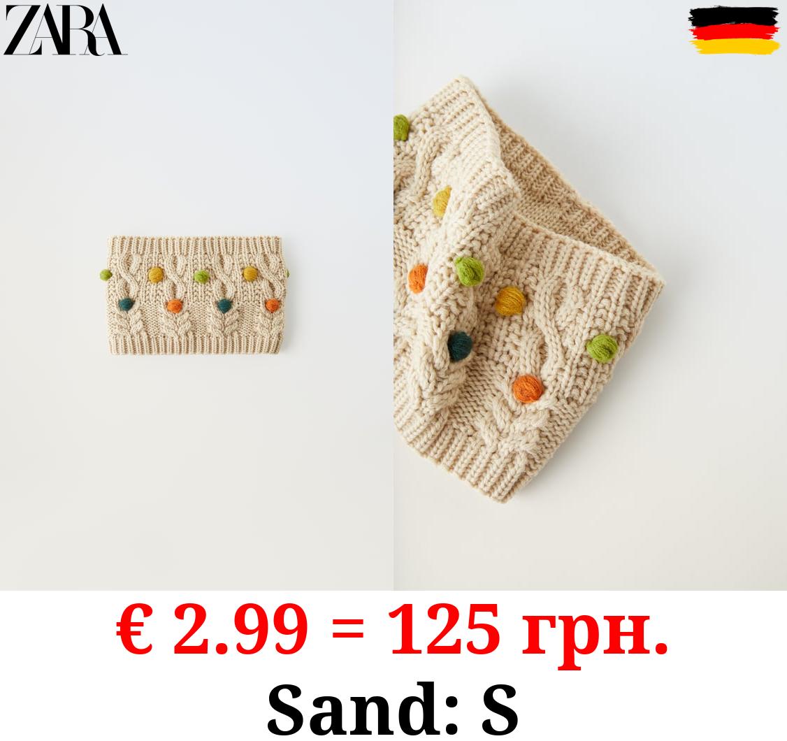 EMBROIDERED KNIT SNOOD