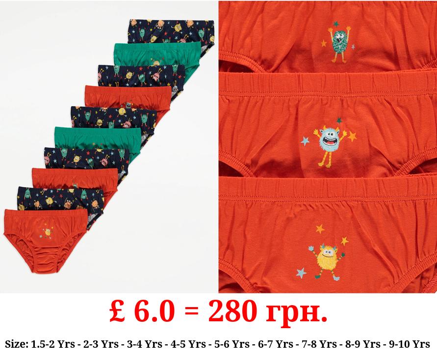 Bright Monster Briefs 10 Pack