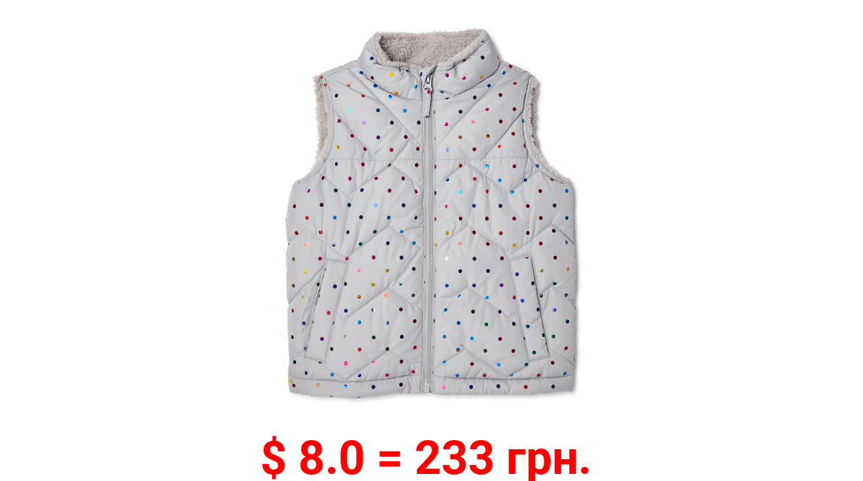 Wonder Nation Girls Puffer Vest, Sizes 4-18 & Plus