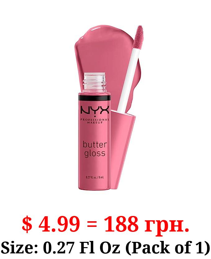 NYX PROFESSIONAL MAKEUP Butter Gloss, Non-Sticky Lip Gloss - Angel Food Cake (True Mauve)