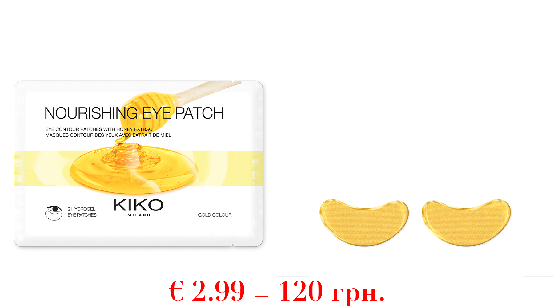 nourishing eye patchFeuchtigkeitsspendende Hydrogel-Augenmasken mit Honigextrakt