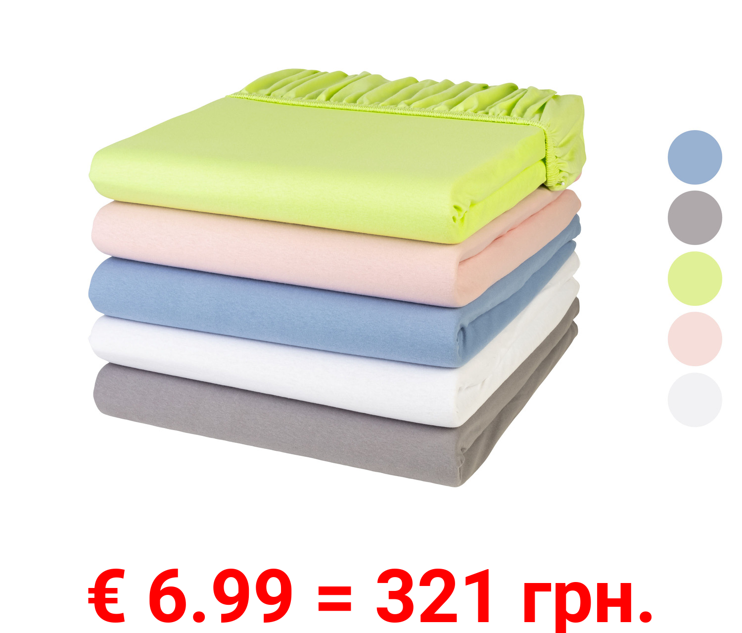 LIVARNO home Jersey-Spannbettlaken, 90-100 x 200 cm