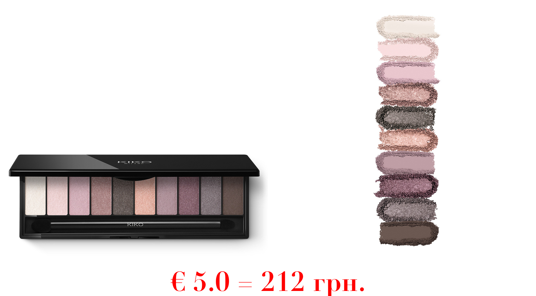 soft nude eyeshadow palettePalette mit 10 Lidschatten in unterschiedlichen Finishes. Inklusive Doppel-Applikator